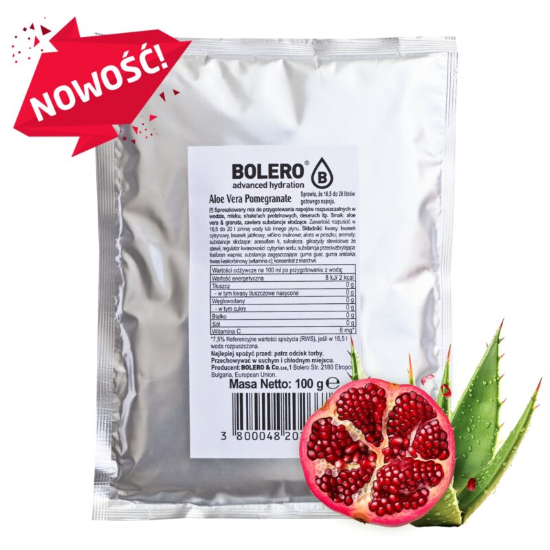 Bolero-napoje Bolero 100g Aloe Vera Pomegranate (Aloes Granat) ze stewią
