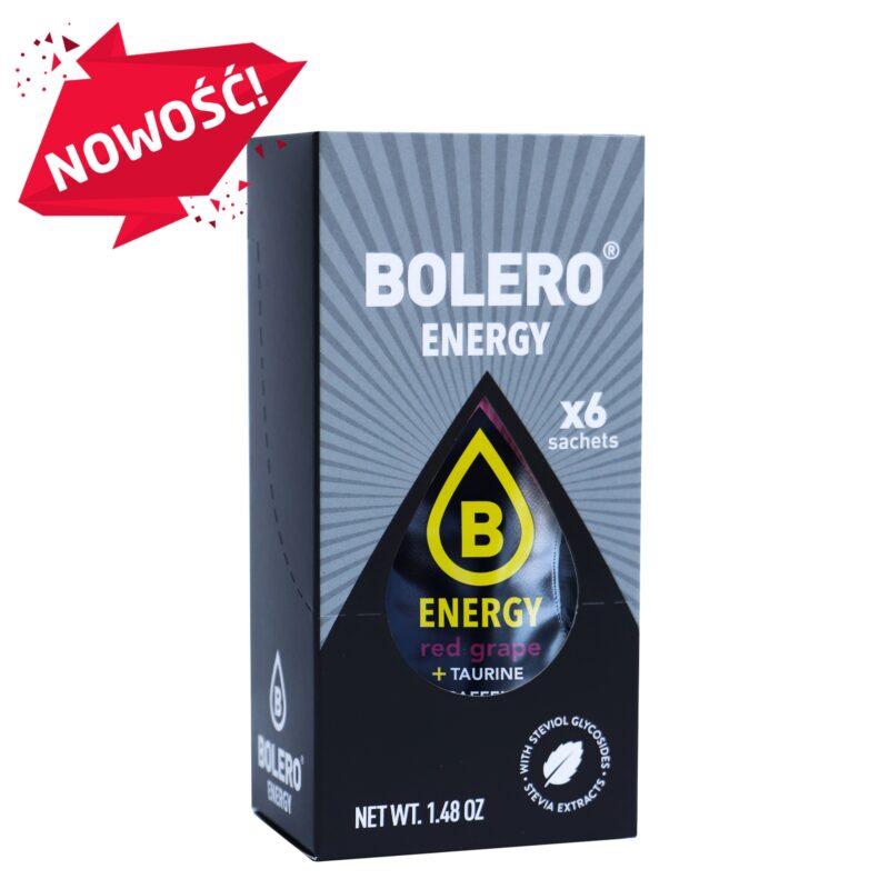 Bolero-napoje Bolero 7g 6szt Energy Red Grape ze stewią