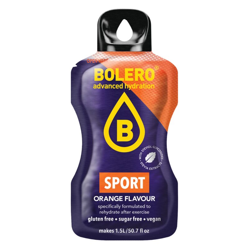 Bolero-napoje Bolero 9g Sport Orange (Izotonik pomarańczowy) ze stewią