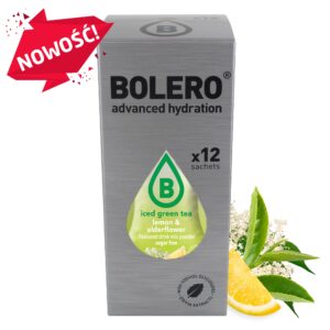 Bolero-napoje Bolero 8g 12szt Iced Green Tea Lemon & Elderflower (Zielona herbata mrożona o smaku cytryny i kwiatu czarnego bzu) ze stewią