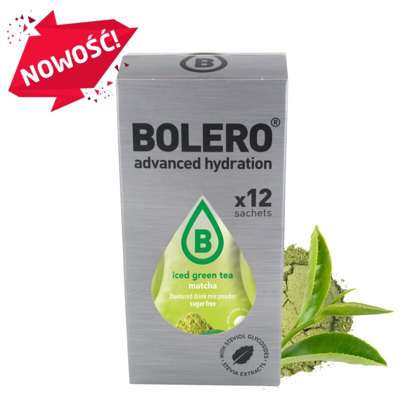 Bolero-napoje Bolero 3g 12szt Iced Green Tea Matcha (Zielona herbata mrożona o smaku matcha) ze stewią