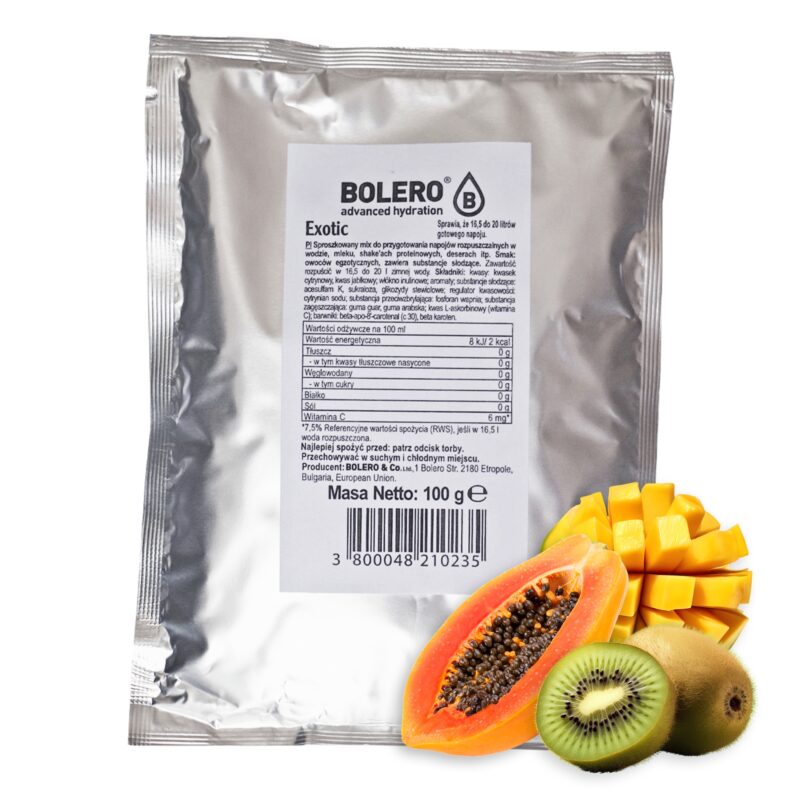 Bolero-napoje Bolero 100g Exotic (Owoce Egzotyczne) ze stewią
