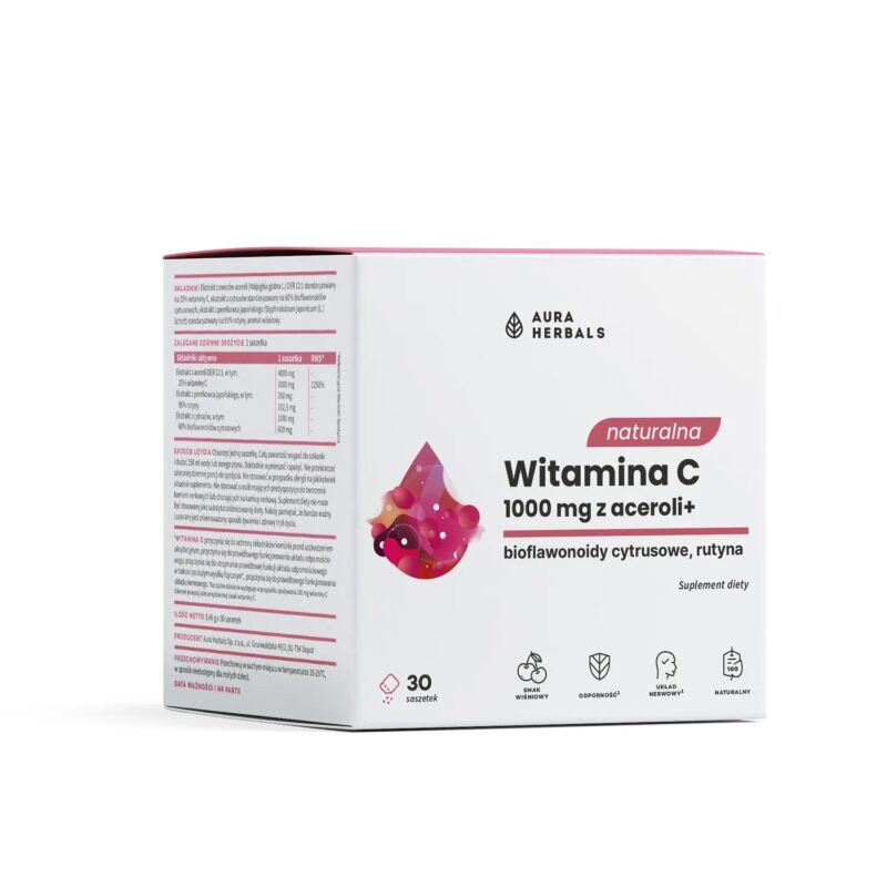 Aura herbals Naturalna witamina C 1000 mg z aceroli