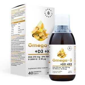 Aura herbals Omega-3 370 DHA + D3 2000IU + K2
