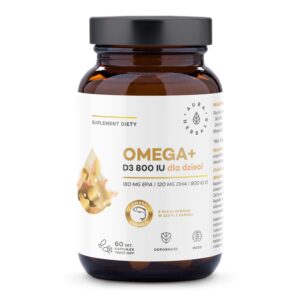 Aura herbals Omega+ Witamina D3 800 IU dla dzieci