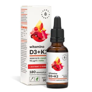 Aura herbals Witamina D3 2000 IU + K2 + ekstrakt z kurkumy