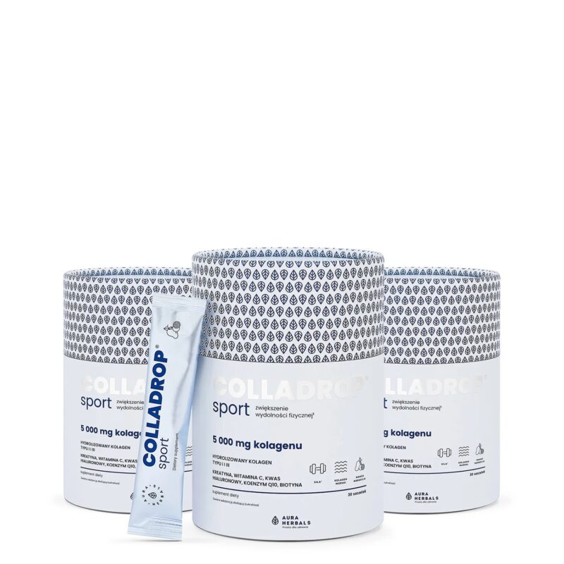Aura herbals Zestaw Colladrop Sport na 3 miesiące suplementacji