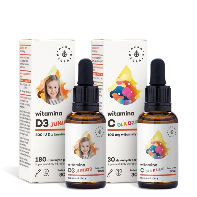 Aura herbals Zestaw JUNIOR witaminy dla dzieci Aura Herbals
