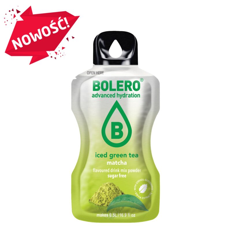 Bolero-napoje Bolero 3g Iced Green Tea Matcha (Zielona herbata mrożona o smaku matcha) ze stewią