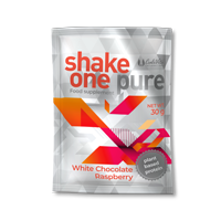 Shake One Pure White Chocolate Raspberry 30g Masa netto: 30 g