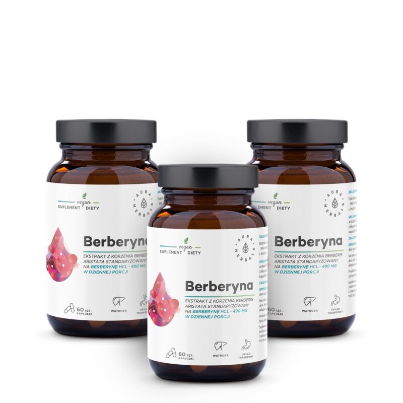 Aura herbals Aura Herbals -  Zestaw Berberyna na 3 miesiące