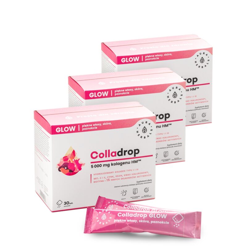 Aura herbals Aura Herbals -  Zestaw Colladrop Glow na 3 miesiące