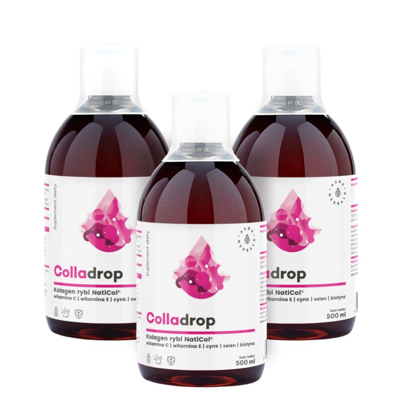 Aura herbals Aura Herbals -  Zestaw Colladrop kolagen rybi NatiCol na 3 miesiące