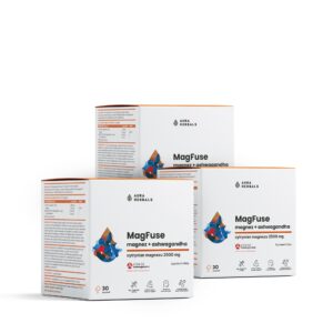 Aura herbals Aura Herbals -  Zestaw MagFuse: magnez + ashwagandha na 3 miesiące