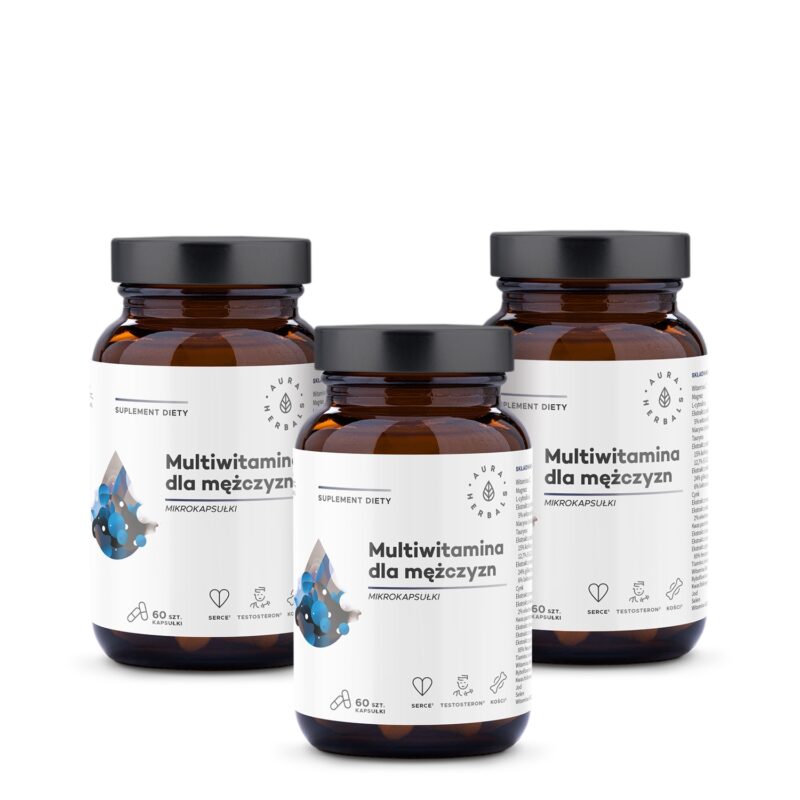Aura herbals Aura Herbals -  Zestaw Multiwitamina dla mężczyzn na 3 miesiące