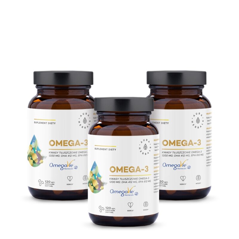 Aura herbals Aura Herbals -  Zestaw Omega na 3 miesiące