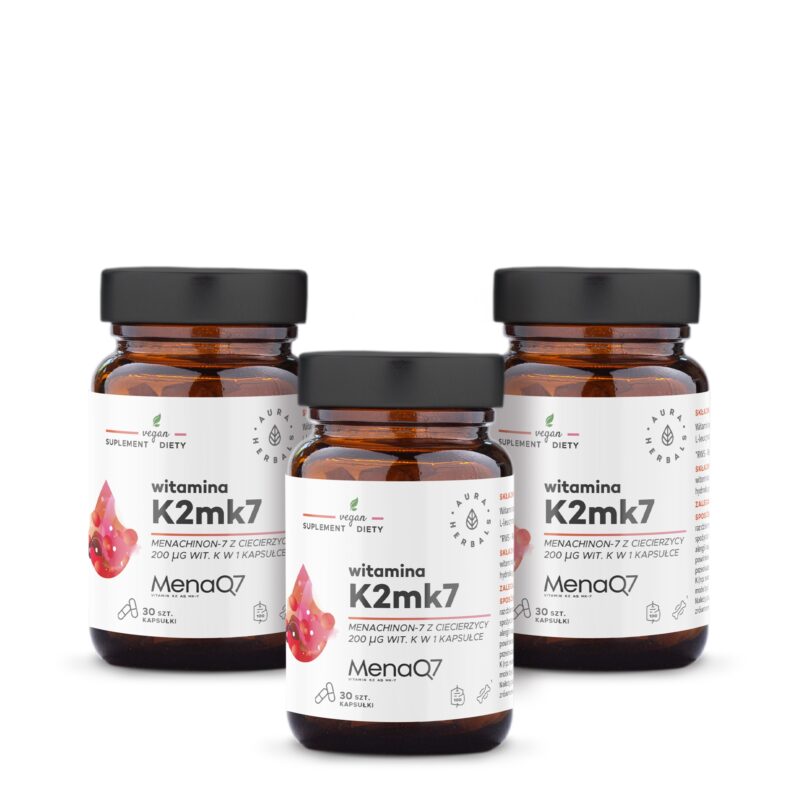 Aura herbals Aura Herbals -  Zestaw Witamina K2 na 3 miesiące
