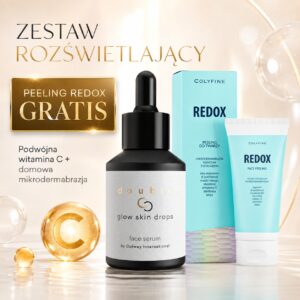 Double C Glow Skin Drops + Peeling Redox GRATIS - Zestaw Rozświetlający