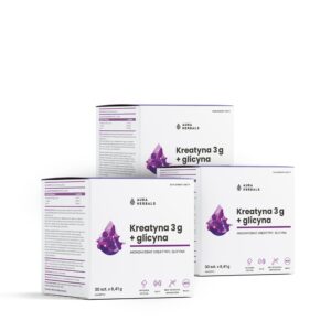 Aura herbals Aura Herbals -  Zestaw Kreatyna 3 g + glicyna na 3 miesiące
