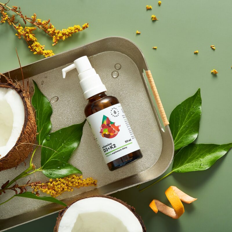 Aura herbals Aura Herbals -  Witamina D3 2000 IU + K2 Vegan
