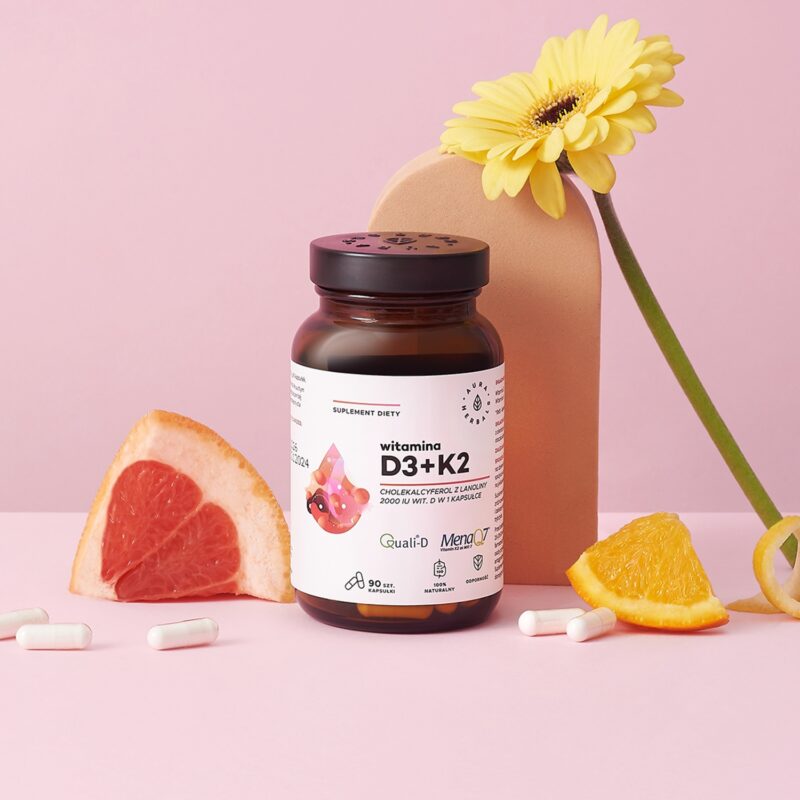 Aura herbals Aura Herbals -  Witamina D3 2000 IU + K2